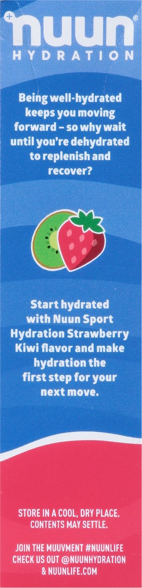 slide 13 of 13, Nuun Sport Hydration Strawberry Kiwi Flavored Electrolyte Powder Drink Mix 10 - 0.19 oz Stick Packs, 10 ct