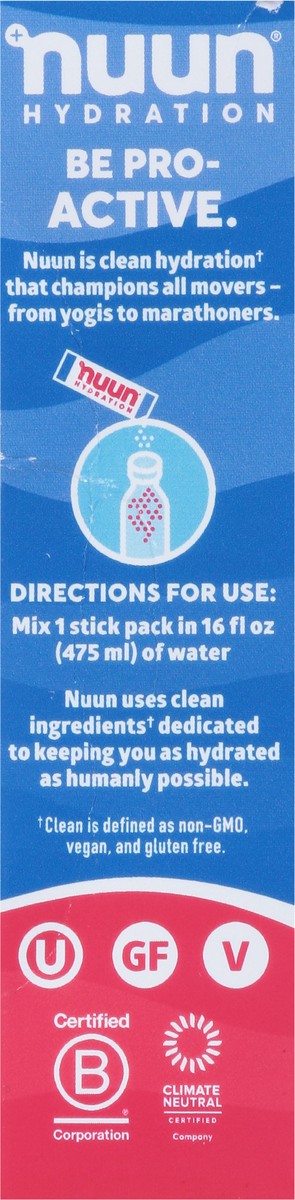 slide 4 of 13, Nuun Sport Hydration Strawberry Kiwi Flavored Electrolyte Powder Drink Mix 10 - 0.19 oz Stick Packs, 10 ct