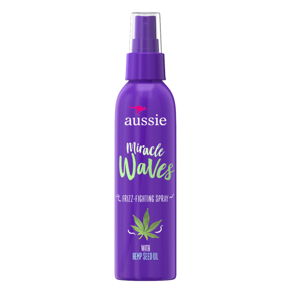 slide 1 of 1, Aussie Miracle Waves Frizz-Fighting Spray with Hemp Seed Oil, Paraben Free, Sulfate Free, 5.7 fl oz