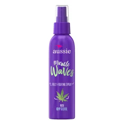 Aussie Miracle Waves Frizz-Fighting Spray with Hemp Seed Oil, Paraben Free, Sulfate Free