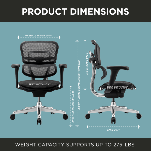 slide 6 of 9, WorkPro® 12000 V2 Series Ergonomic Mesh/Fabric High-Back Office Chair, Black/Black, BIFMA Compliant, 1 ct