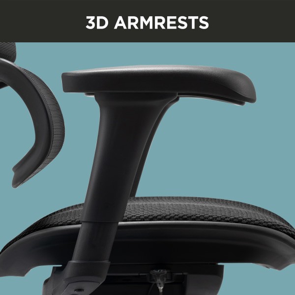 slide 3 of 9, WorkPro® 12000 V2 Series Ergonomic Mesh/Fabric High-Back Office Chair, Black/Black, BIFMA Compliant, 1 ct