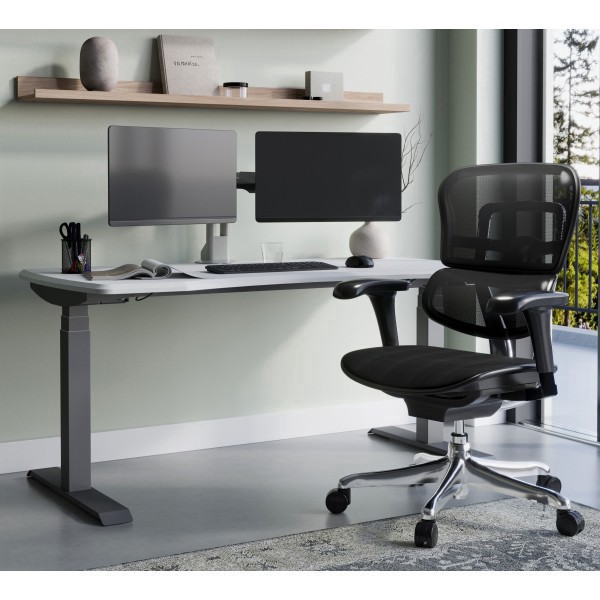 slide 8 of 9, WorkPro® 12000 V2 Series Ergonomic Mesh/Fabric High-Back Office Chair, Black/Black, BIFMA Compliant, 1 ct