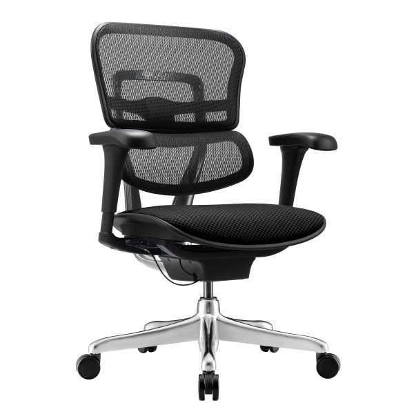 slide 1 of 9, WorkPro® 12000 V2 Series Ergonomic Mesh/Fabric High-Back Office Chair, Black/Black, BIFMA Compliant, 1 ct