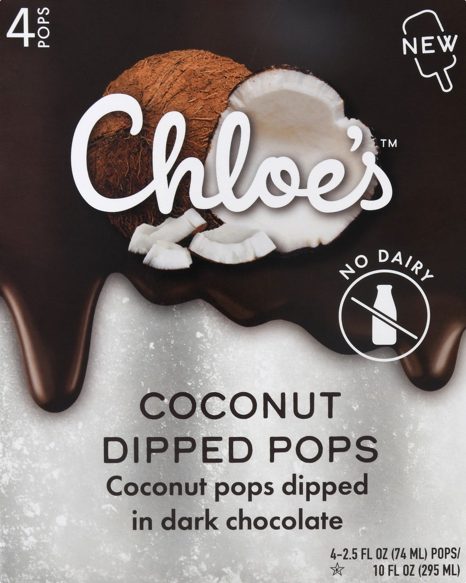 slide 3 of 13, Chloe's Dipped Coconut Pops 4 ea, 4 ct