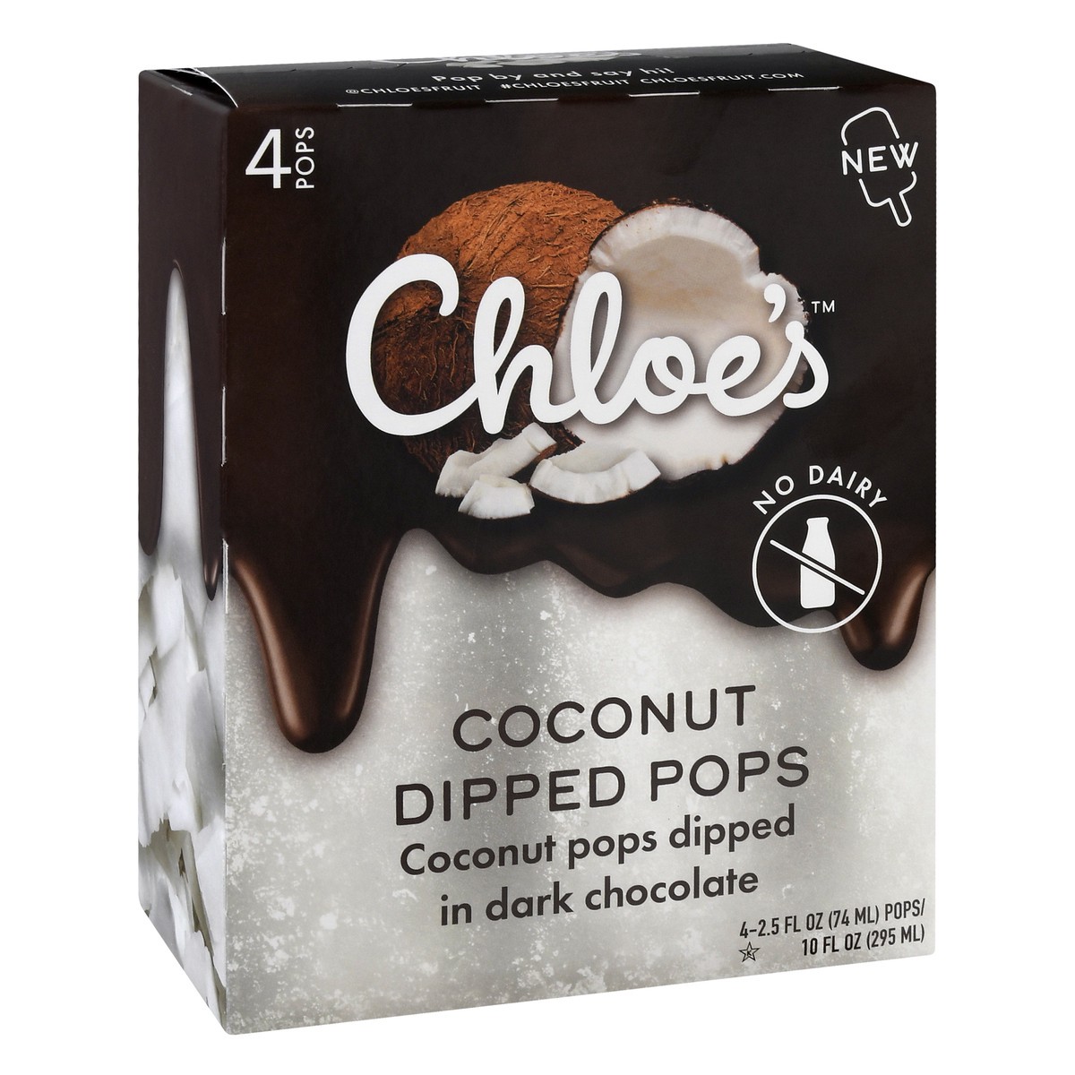 slide 9 of 13, Chloe's Dipped Coconut Pops 4 ea, 4 ct