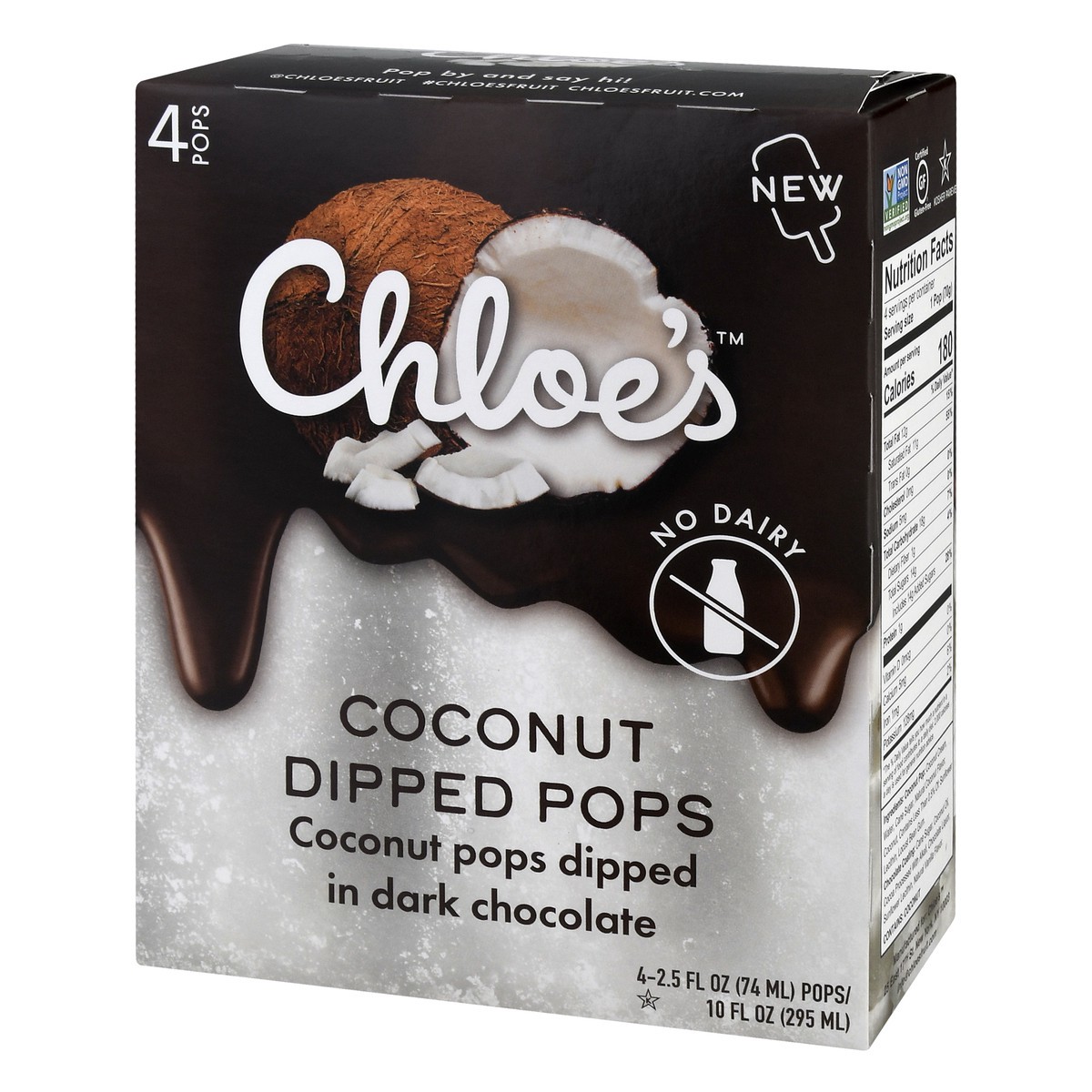 slide 11 of 13, Chloe's Dipped Coconut Pops 4 ea, 4 ct