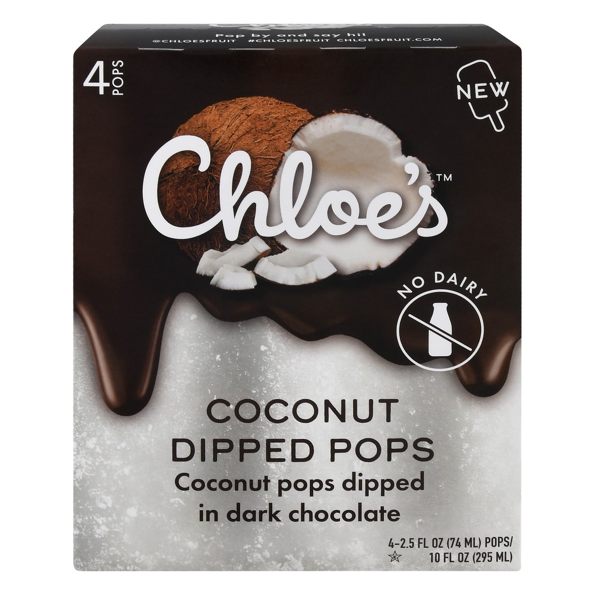 slide 1 of 13, Chloe's Dipped Coconut Pops 4 ea, 4 ct