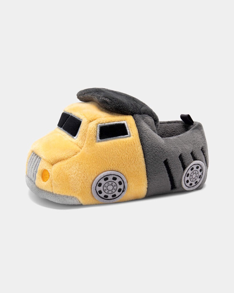 slide 3 of 6, Carter's Carters Toddler Boy Truck Slippers - Yellow/Grey Multi XS, 1 ct