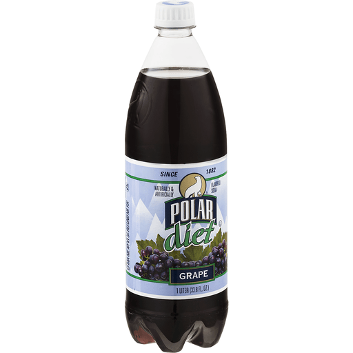 slide 5 of 8, Polar Diet Grape Soda - 1 liter, 1 liter