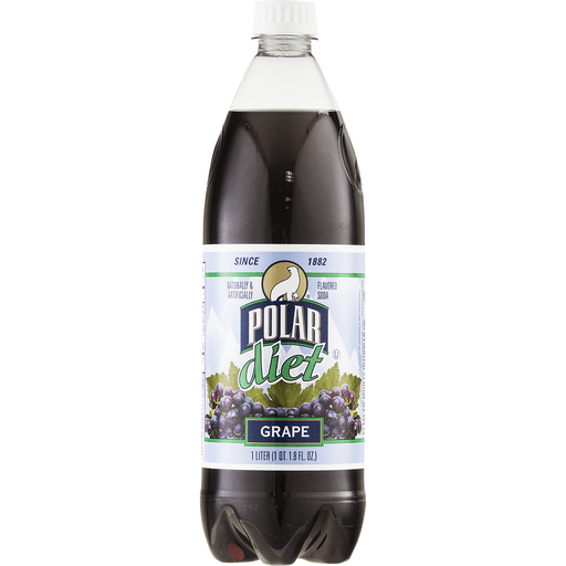 slide 2 of 8, Polar Diet Grape Soda - 1 liter, 1 liter