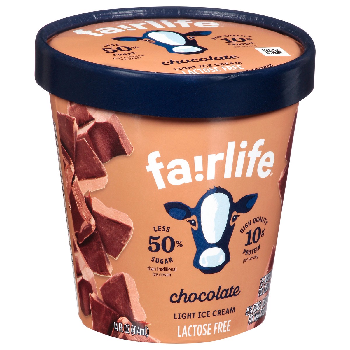 slide 2 of 9, fairlife Light Chocolate Ice Cream 14 fl oz, 14 fl oz