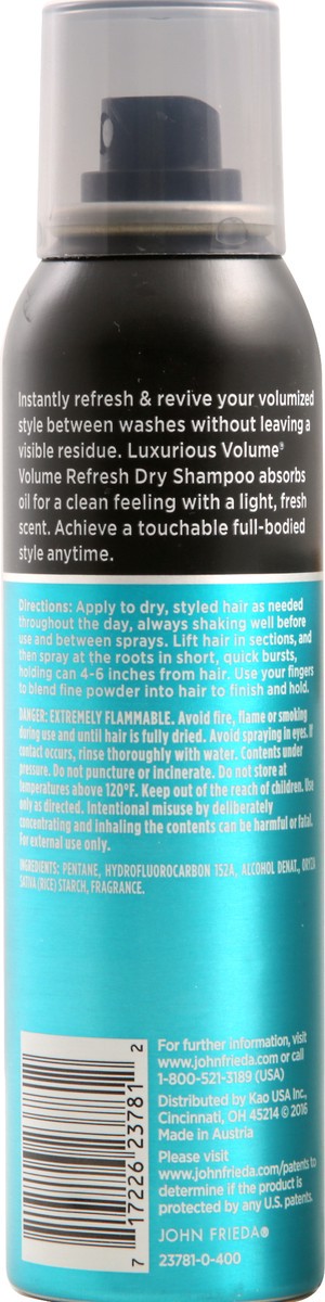 slide 7 of 8, John Frieda Luxurious Volume Volume Refresh Dry Shampoo 4.4 oz, 4.4 oz