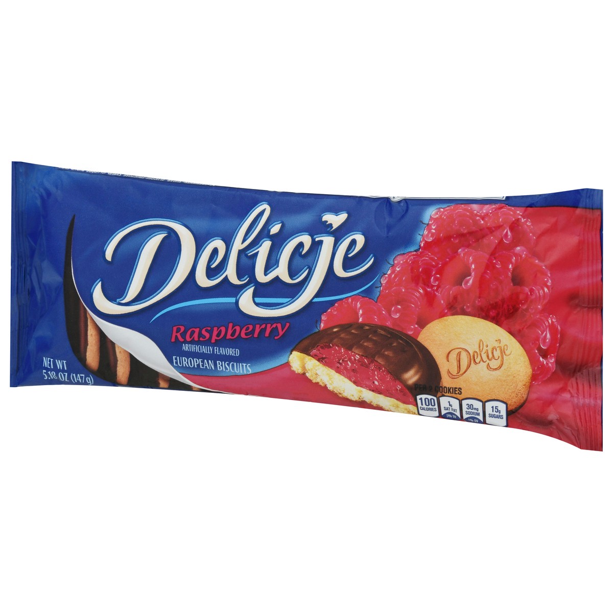 slide 2 of 12, Delicje European Biscuits Raspberry, 147 gr