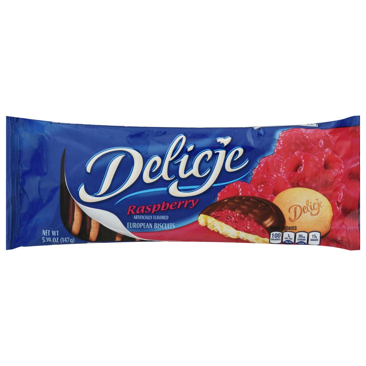 slide 1 of 12, Delicje European Biscuits Raspberry, 147 gr