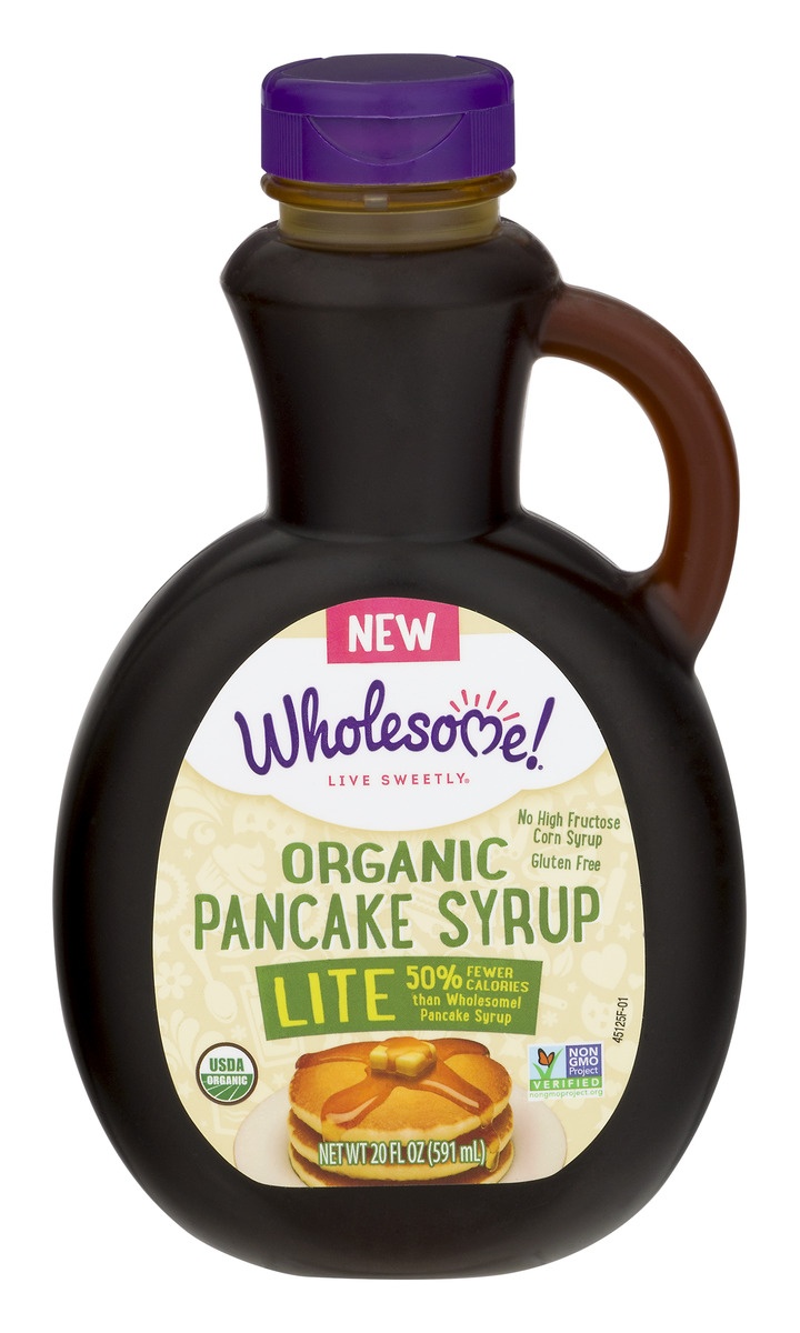 slide 1 of 1, Wholesome Organic Lite Pancake Syrup, 20 fl oz