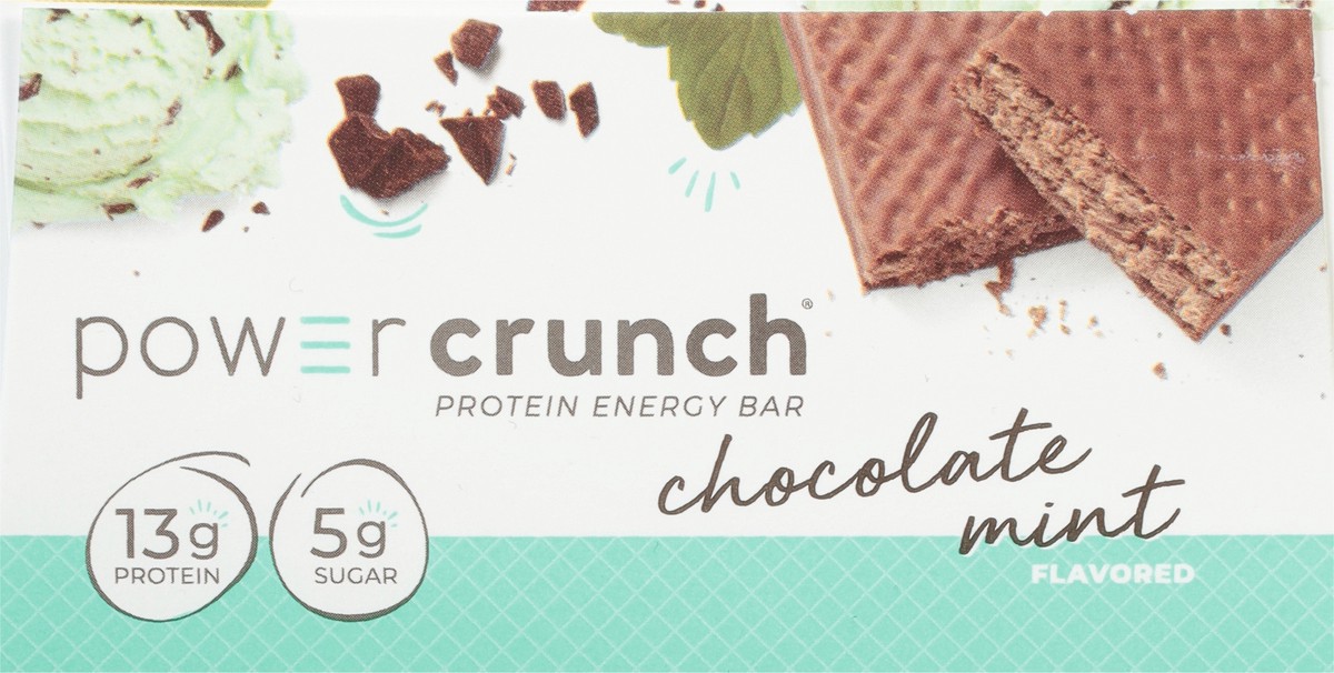 slide 9 of 9, Power Crunch Chocolate Mint Wafer Protein Energy Bar - 5pk, 5 ct