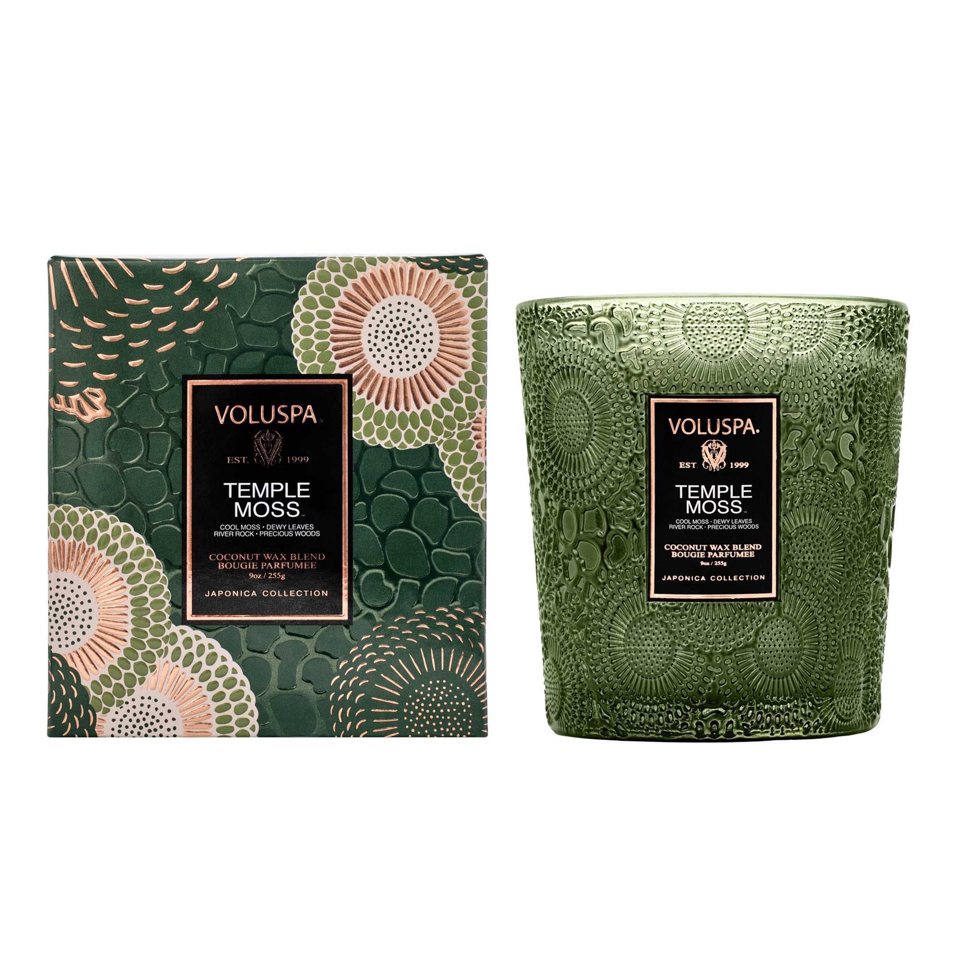 slide 1 of 1, Voluspa Temple Moss Box Candle, 9 oz