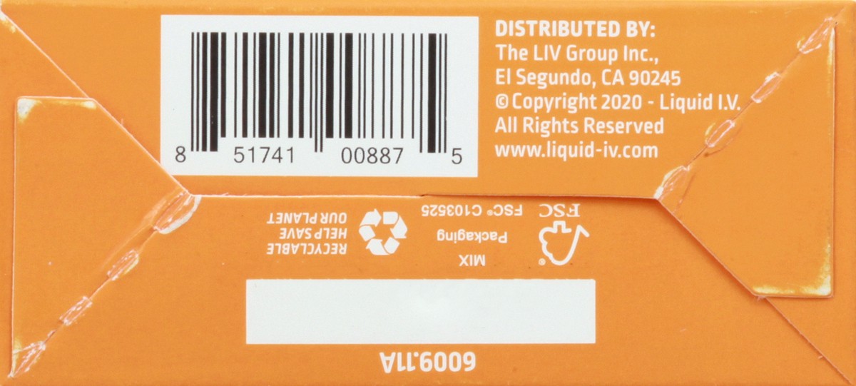 slide 2 of 9, Liquid I.V. Hydration Multiplier +Immune Support - Tangerine - Hydration Powder Packets | Electrolyte Powder Drink Mix | Convenient Single-Serving Sticks | Non-GMO | 6 Sticks, 6 ct
