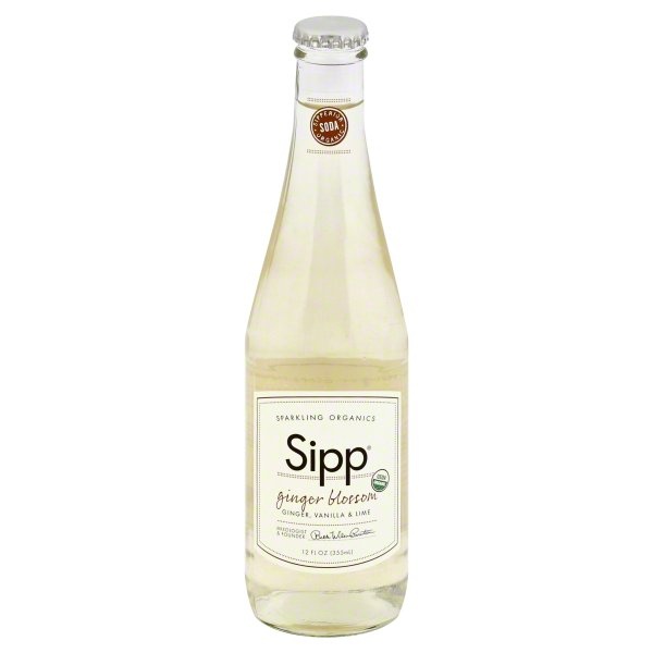 slide 1 of 1, Sipp Soda, Organic, Ginger Blossom, Caffeine Free, 12 oz