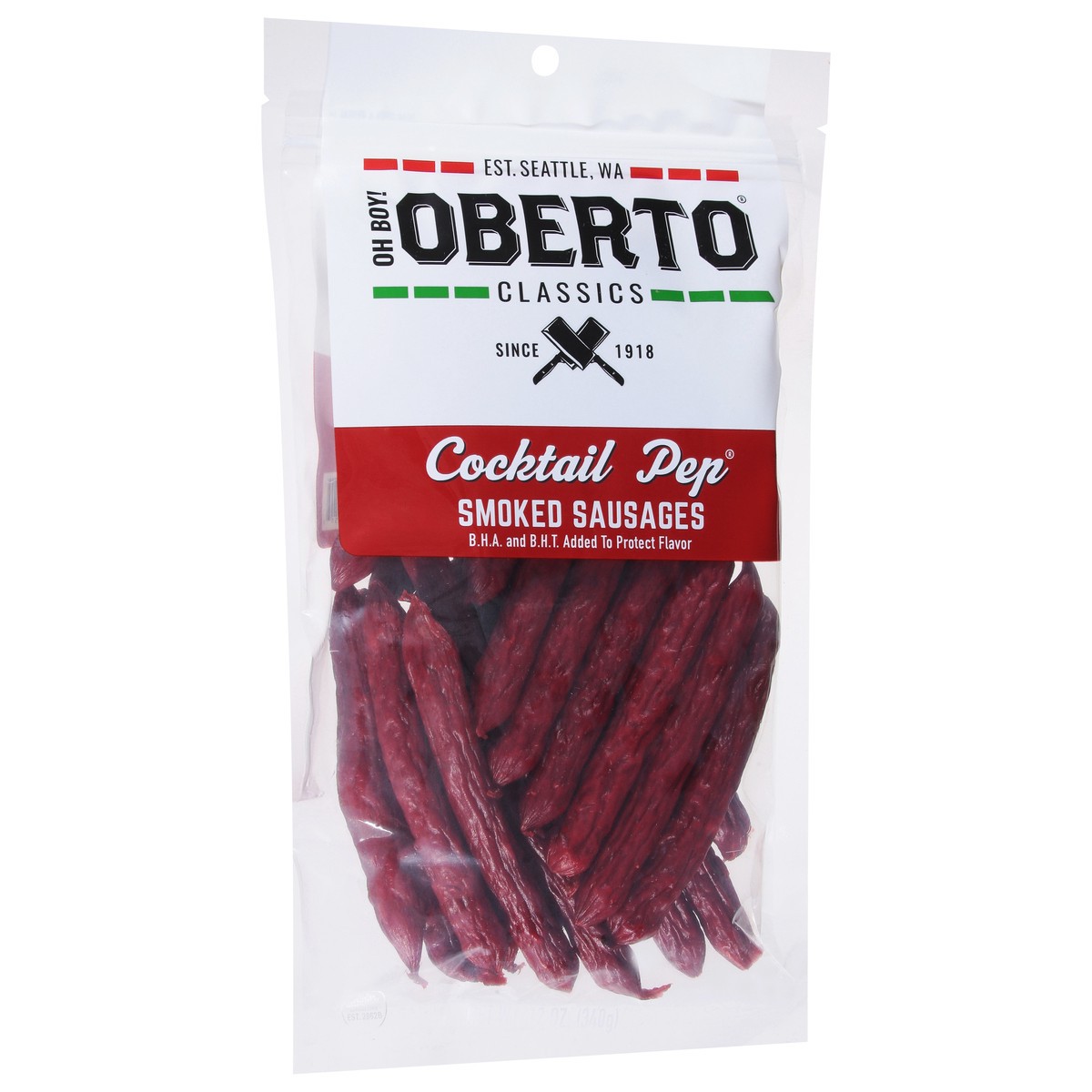 slide 4 of 9, Oberto Classics Smoked Cocktail Pep Sausages 12 oz,