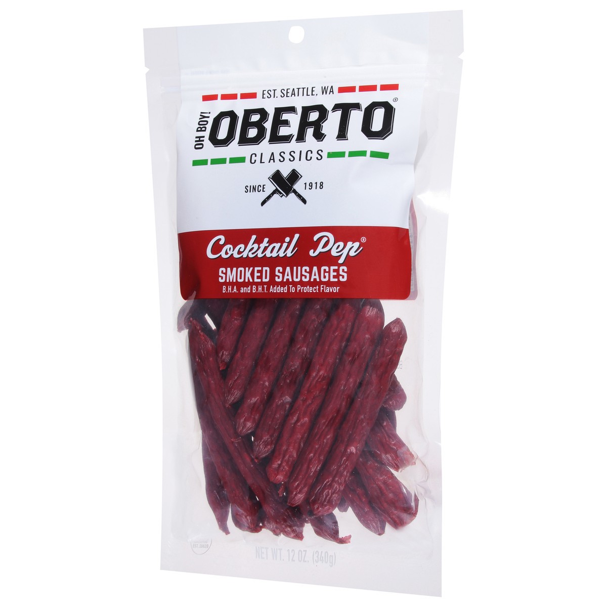 slide 6 of 9, Oberto Classics Smoked Cocktail Pep Sausages 12 oz,