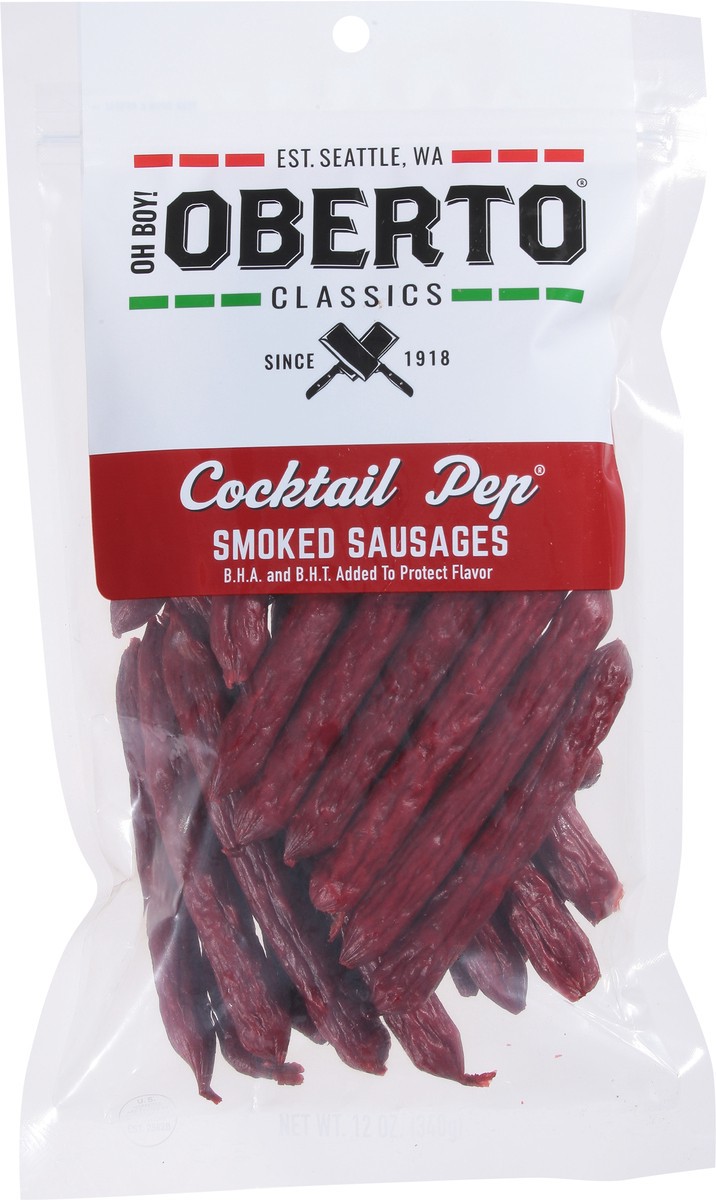 slide 2 of 9, Oberto Classics Smoked Cocktail Pep Sausages 12 oz,