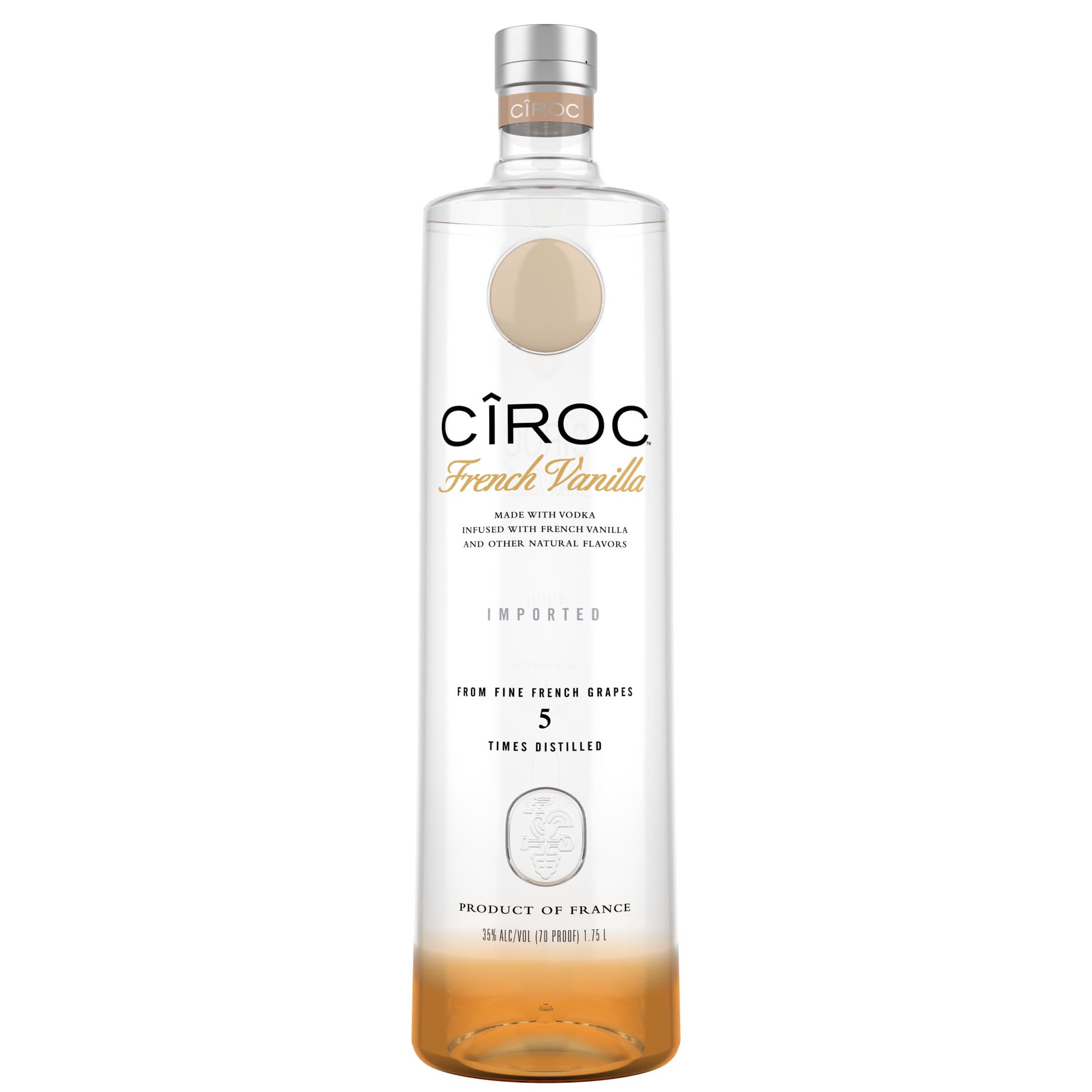 slide 1 of 5, CIROC French Vanilla, 1.75 L (Made with Vodka Infused with Natural Flavors), 1.75 liter
