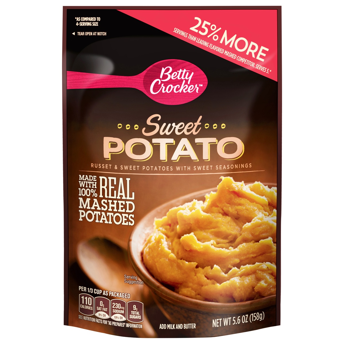 slide 1 of 1, Betty Crocker Homestyle Sweet Potato Potatoes, 5.6 oz, 5.6 oz