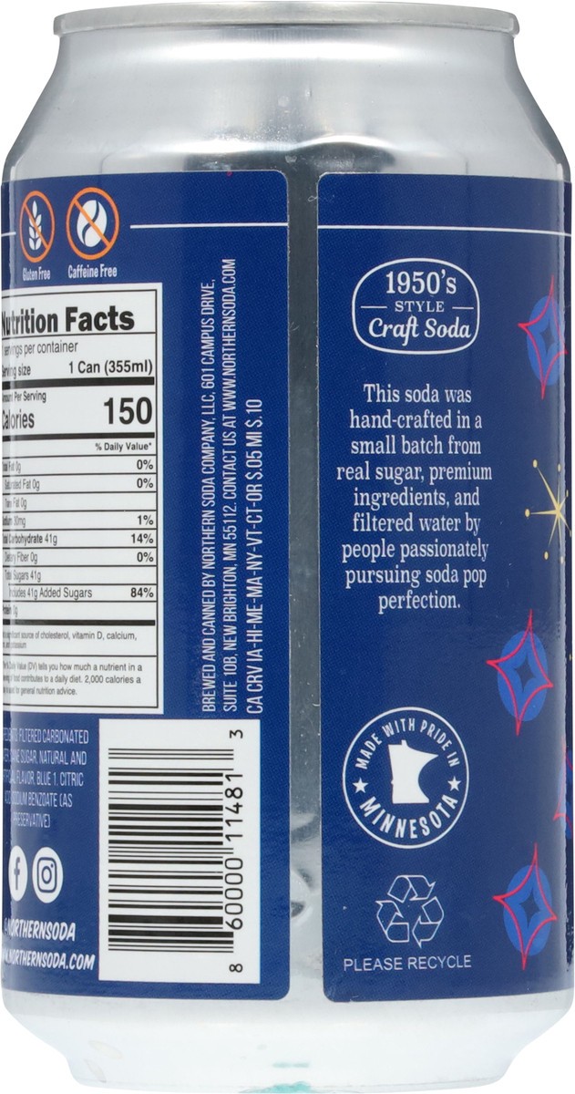 slide 11 of 13, Northern Soda Company Cane Sugar Blue Raspberry Craft Soda 12 fl oz, 