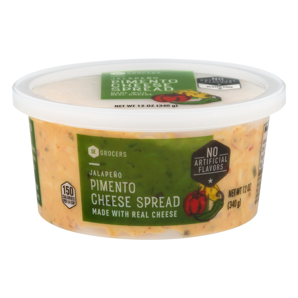 slide 1 of 1, SE Grocers Cheese Spread Pimento Jalapeno, 12 oz