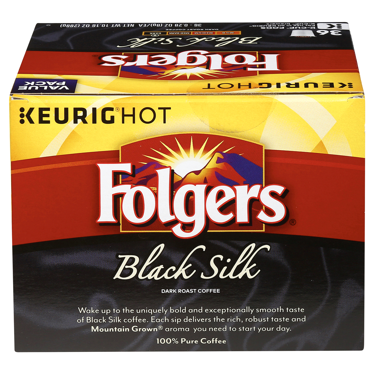 slide 6 of 7, Folgers Black Silk Roast Coffee Keurig K-Cups, 36 ct