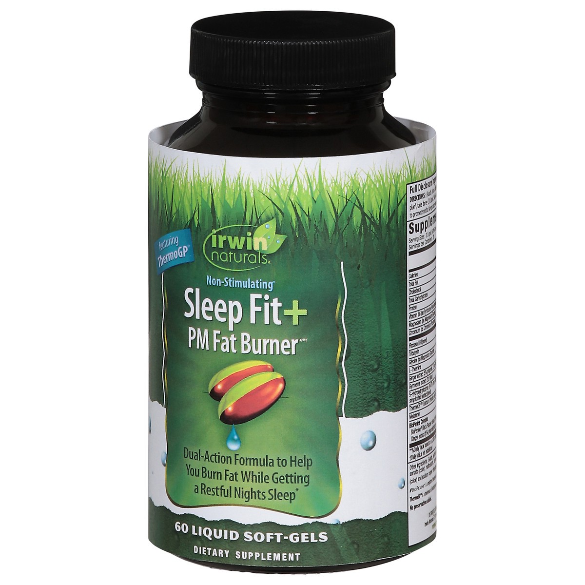 slide 9 of 13, Irwin Naturals Non-Stimulating Sleep Fit + PM Fat Burner 60 Liquid Soft-Gels, 60 ct