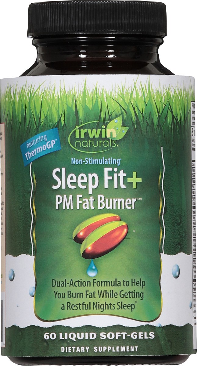 slide 8 of 13, Irwin Naturals Non-Stimulating Sleep Fit + PM Fat Burner 60 Liquid Soft-Gels, 60 ct