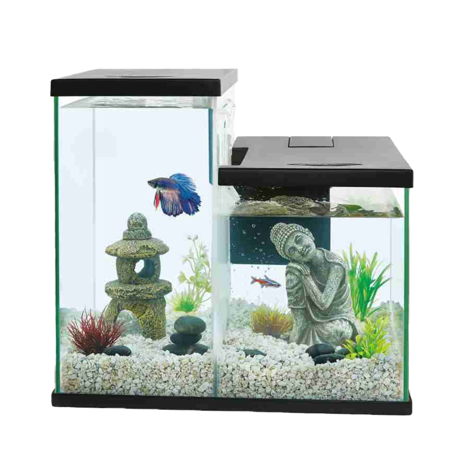 Top Fin Betta Waterfall Dual Aquarium 3 gal Shipt