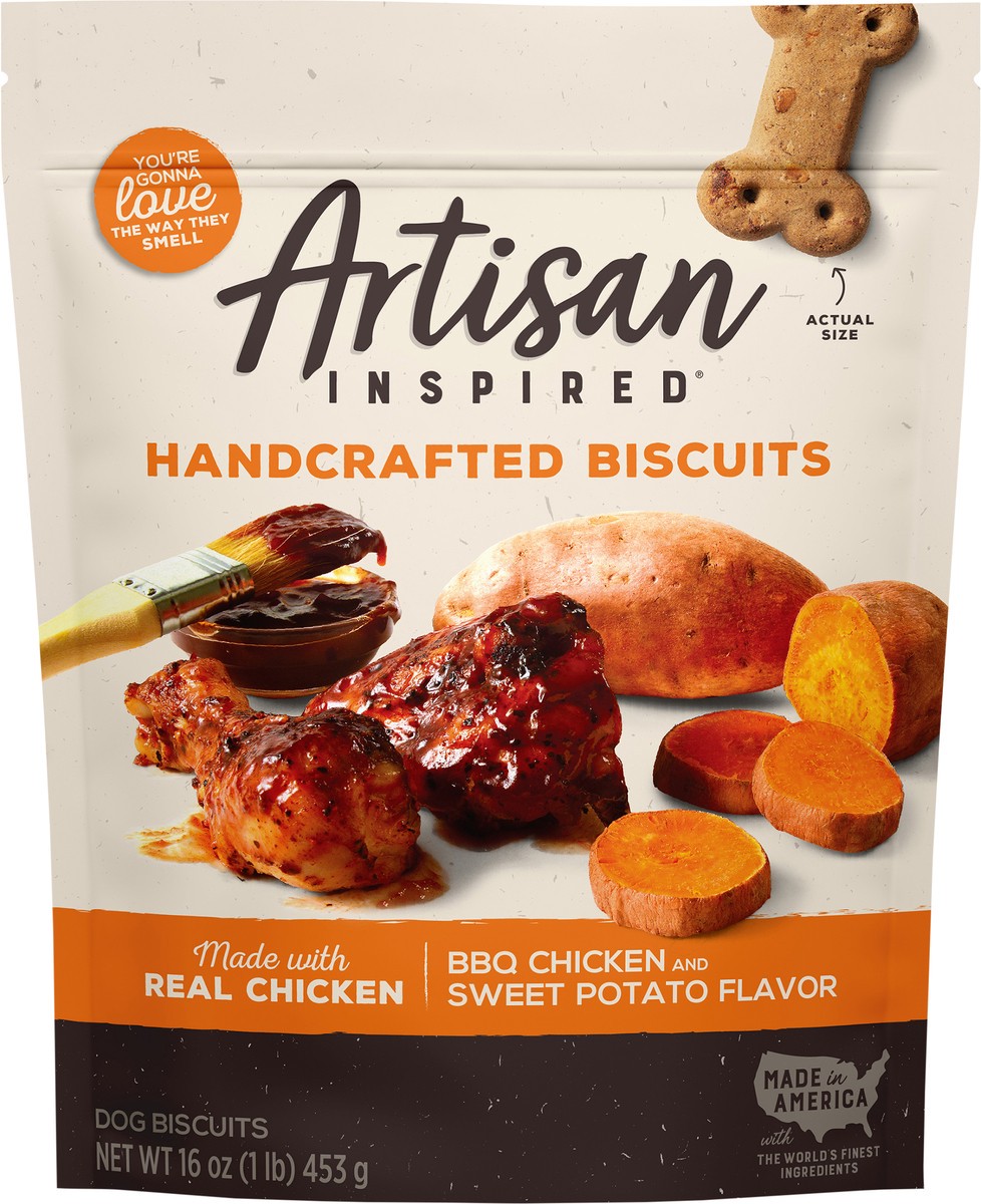 slide 3 of 3, Artisan Inspired BBQ Chicken and Sweet Potato Flavor Dog Biscuits 16 oz, 16 oz