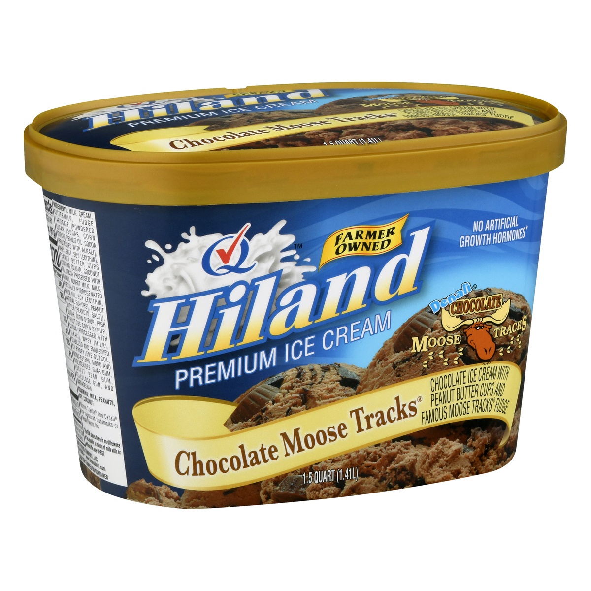 slide 2 of 10, Hiland Dairy Ice Cream Chocolate Moose Tracks, 48 oz