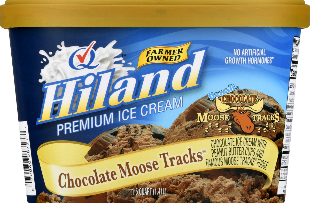 slide 10 of 10, Hiland Dairy Ice Cream Chocolate Moose Tracks, 48 oz
