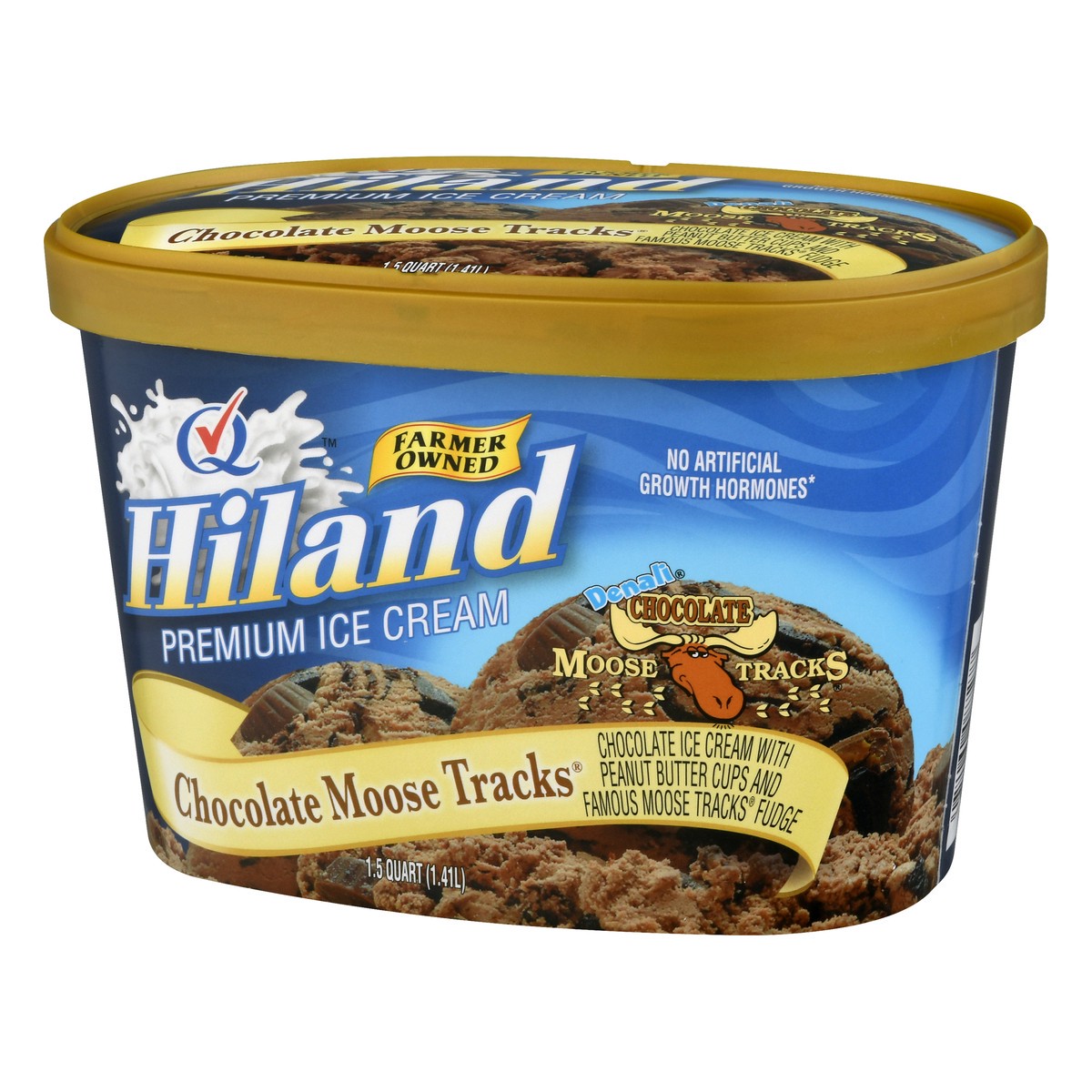 slide 11 of 13, Hiland Dairy Premium Chocolate Moose Tracks Ice Cream 1.5 qt, 1.5 qt