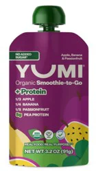 YUMI Apple, Banana & Passionfruit Organic Smoothie-To-Go + Protein