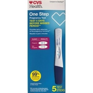 slide 1 of 1, CVS Health One Step +/- Pregnancy Tests, 1 ct