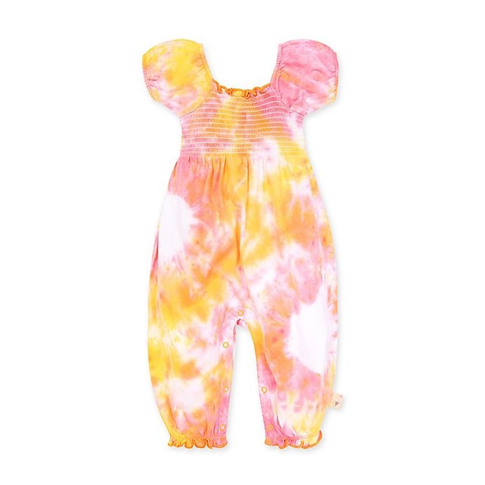 slide 1 of 3, Burt's Bees Baby Tie Dye Smocked Jumpsuit, 1 ct