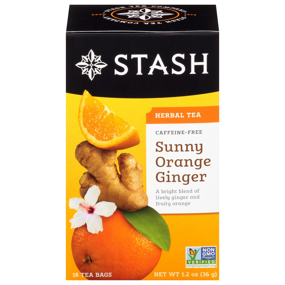 slide 1 of 1, Stash Sunny Orange Ginger Caffeine Free Herbal Tea - 18 ct, 18 ct