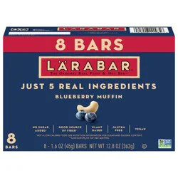 LÄRABAR Blueberry Muffin, Gluten Free Vegan Fruit & Nut Bars, 1.6 oz, 8 ct