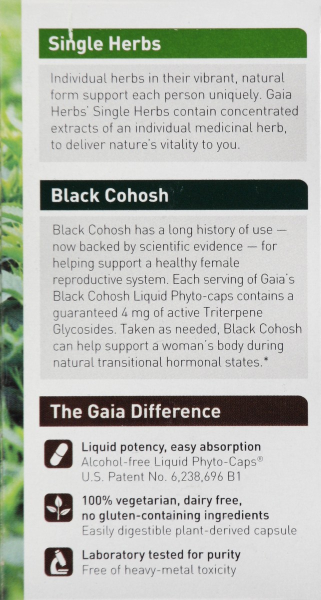 slide 4 of 4, Gaia Black Cohosh 60 ea, 1 ct