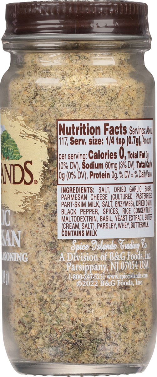 slide 6 of 10, Spice Islands All Purpose Seasoning, Garlic Parmesan - 2.9 oz, 2.9 oz