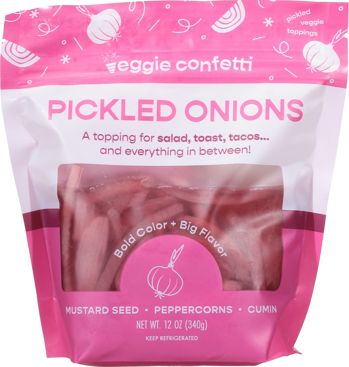slide 5 of 11, Veggie Confetti Pickled Onions 12 oz, 12 oz