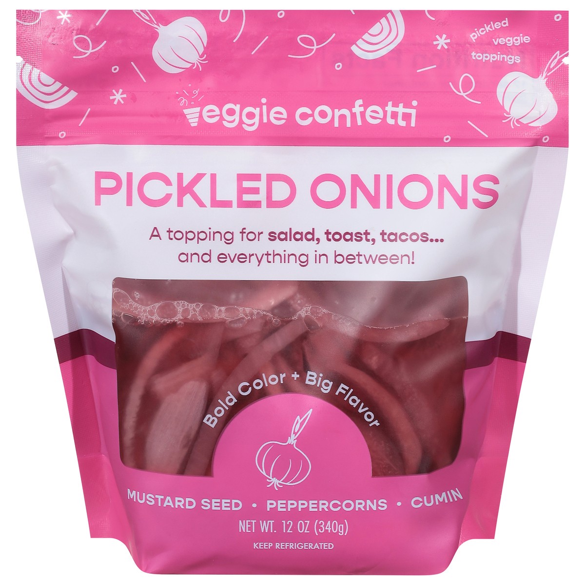slide 3 of 11, Veggie Confetti Pickled Onions 12 oz, 12 oz