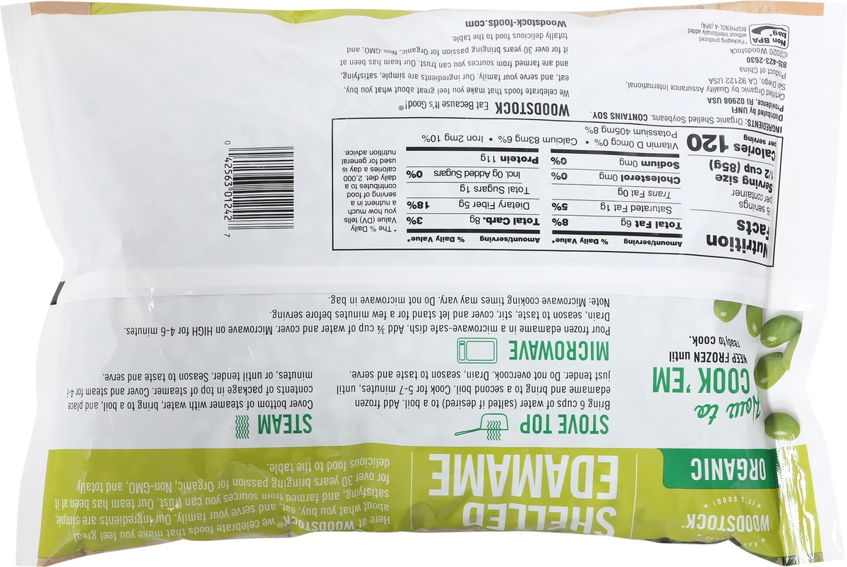 slide 5 of 9, Woodstock Organic Shelled Edamame 48 oz, 48 oz