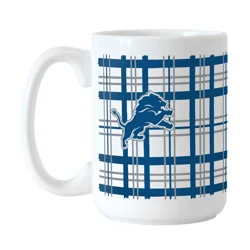 Lions Plaid Playmaker 15 oz Coffee Mug